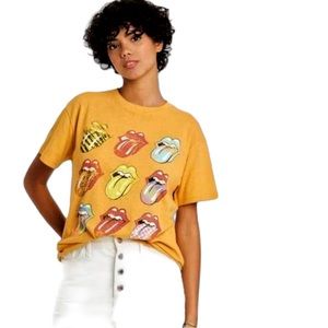 The Rolling Stones Multi Logo
Short Sleeve Women's Graphic T-Shirt - Mustard M